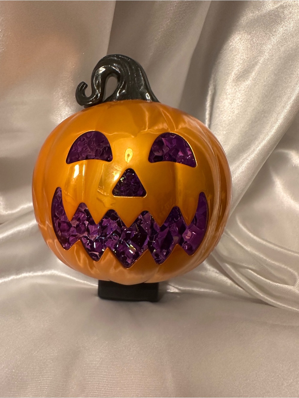 Bath & Body Works Orange Pumpkin with Purple Faceted Inlay